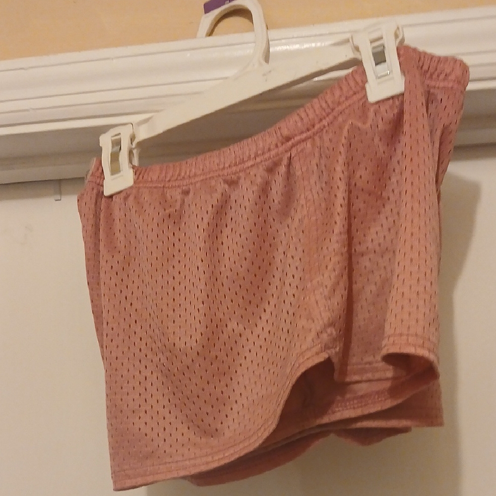 Buff Pink Athletic Mesh Shorts - Picture 3 of 3